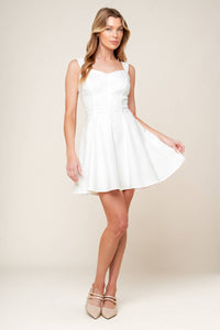 LAST YOUR CHANCE DENIM WOVEN MINI DRESS