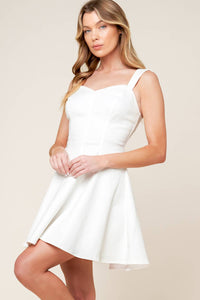 LAST YOUR CHANCE DENIM WOVEN MINI DRESS