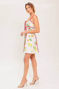 HEART OF GOLD WOVEN MINI DRESS