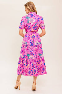 CELESTIAL SKIES WOVEN MIDI DRESS