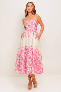 COCO LOCOS WOVEN MIDI DRESS