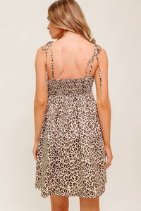 TOO SWEET LEOPARD WOVEN MINI DRESS
