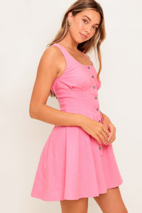 COTTON CANDY DAYS WOVEN MINI DRESS