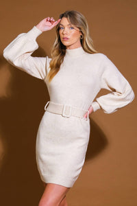 ALONG THE SHORELINE SWEATER MIDI DRESS