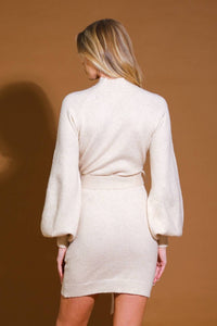 ALONG THE SHORELINE SWEATER MIDI DRESS