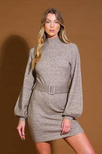 ALONG THE SHORELINE SWEATER MIDI DRESS
