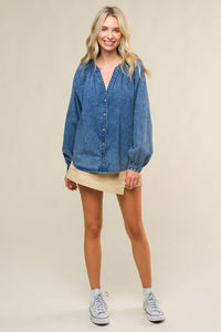 MUSING ABOUT YOU DENIM TOP