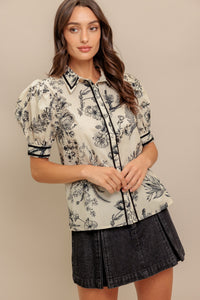 DAWN BLOSSOM WOVEN TOP