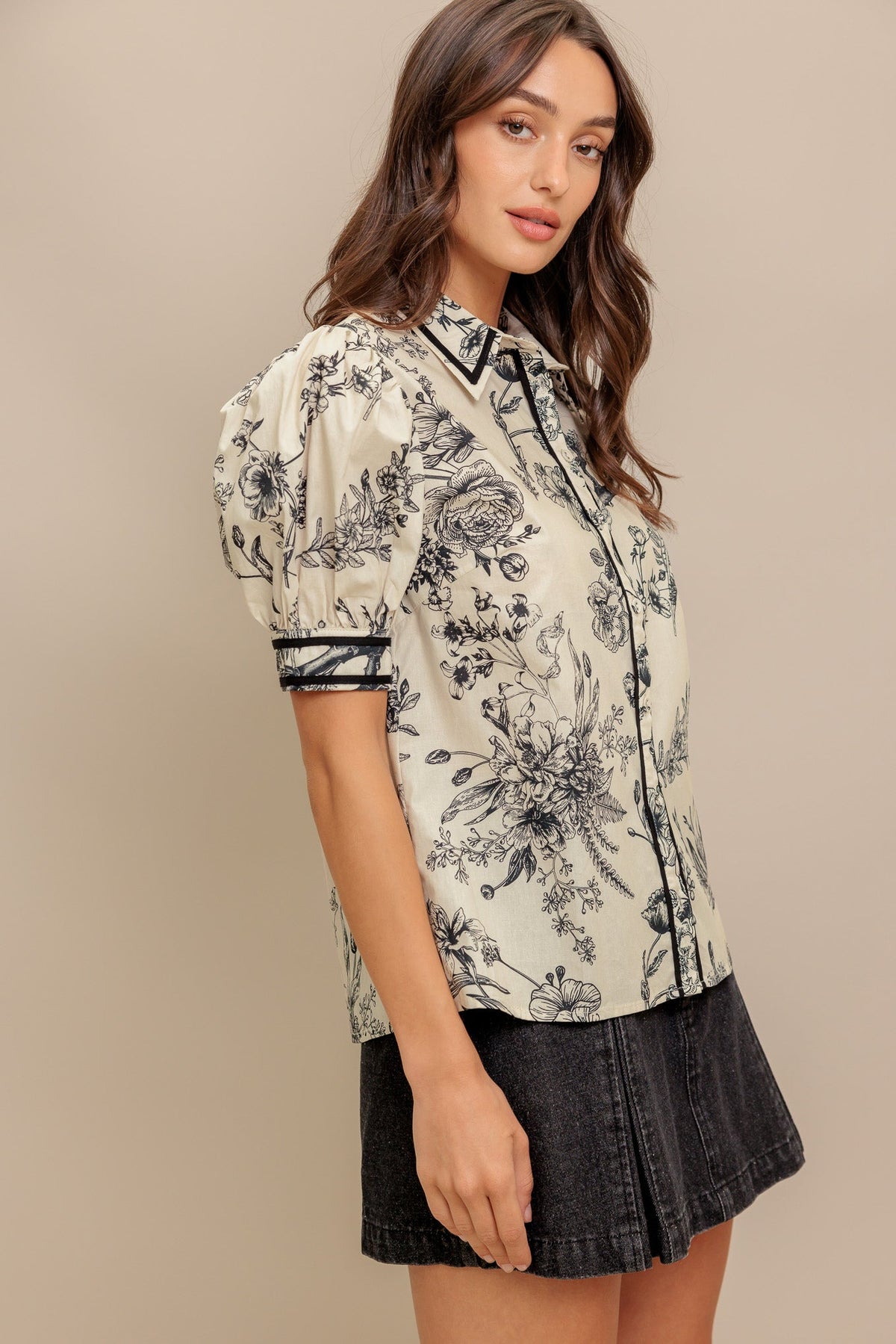 DAWN BLOSSOM WOVEN TOP