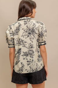 DAWN BLOSSOM WOVEN TOP