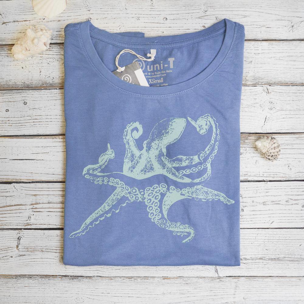 Uni-T Women’s Bamboo Octopus Graphic Tee – Ocean Creature Shirt