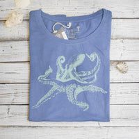 Uni-T Women’s Bamboo Octopus Graphic Tee – Ocean Creature Shirt