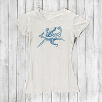 Uni-T Women’s Bamboo Octopus Graphic Tee – Ocean Creature Shirt