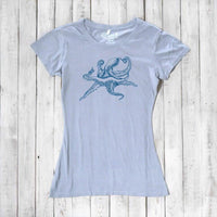 Uni-T Women’s Bamboo Octopus Graphic Tee – Ocean Creature Shirt