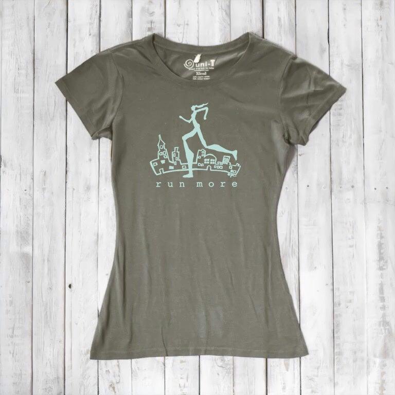 Uni-T Women’s Bamboo Running T-Shirt – Motivational Runner Tee "Run More"