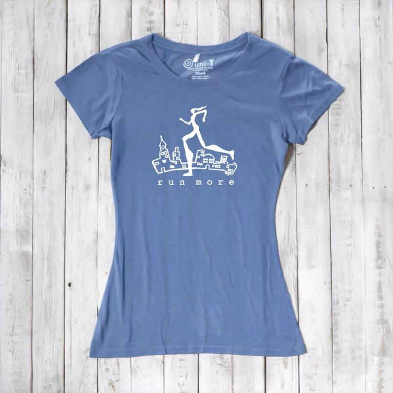 Uni-T Women’s Bamboo Running T-Shirt – Motivational Runner Tee "Run More"
