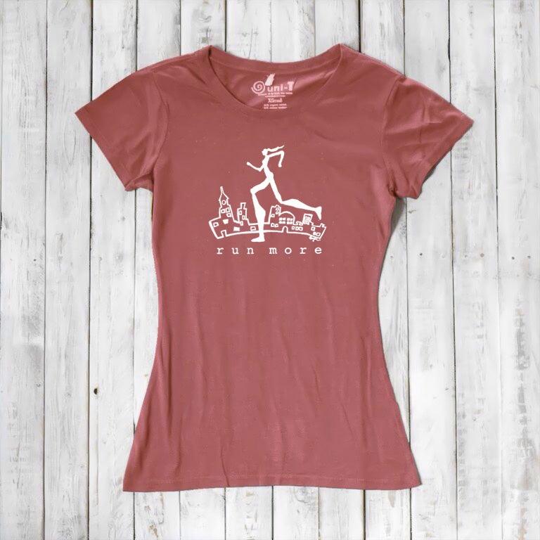 Uni-T Women’s Bamboo Running T-Shirt – Motivational Runner Tee "Run More"