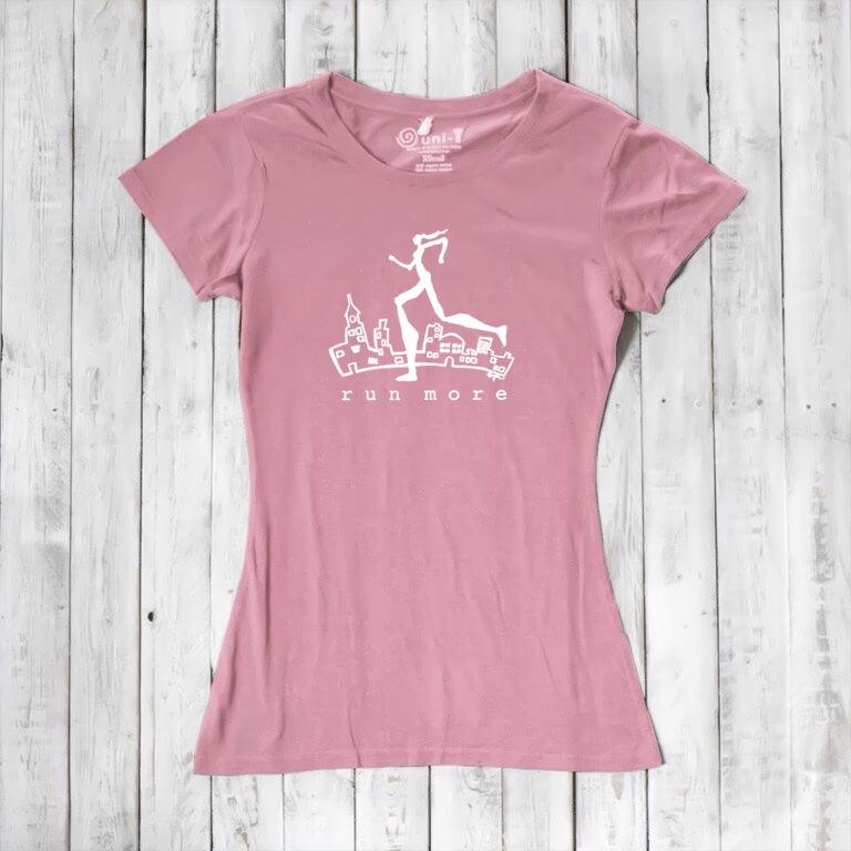 Uni-T Women’s Bamboo Running T-Shirt – Motivational Runner Tee "Run More"