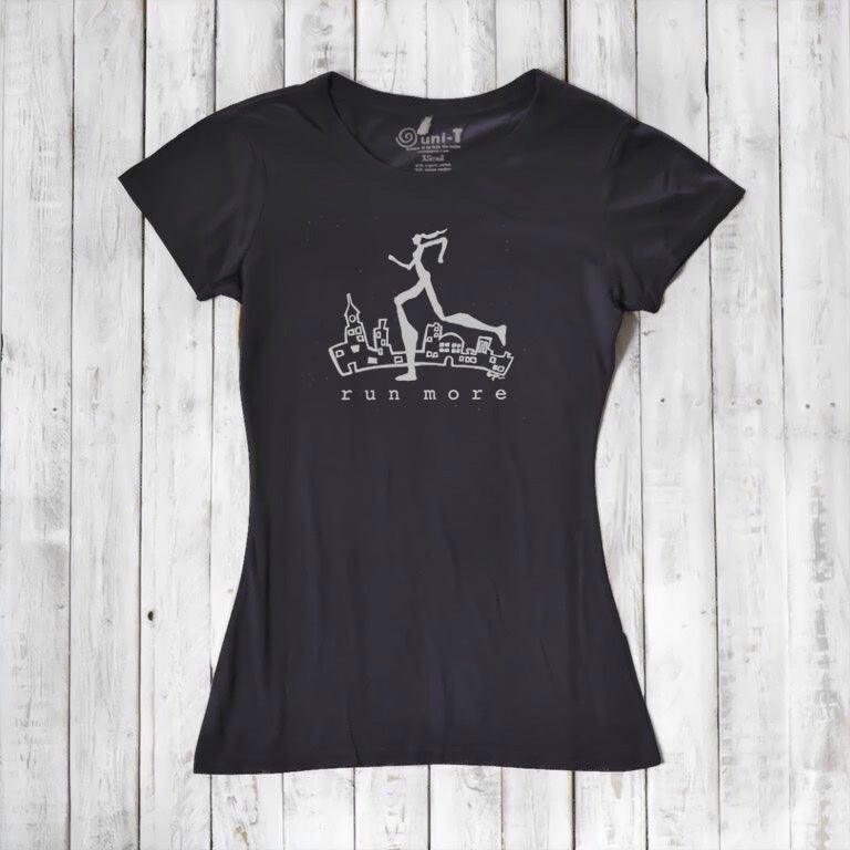 Uni-T Women’s Bamboo Running T-Shirt – Motivational Runner Tee "Run More"