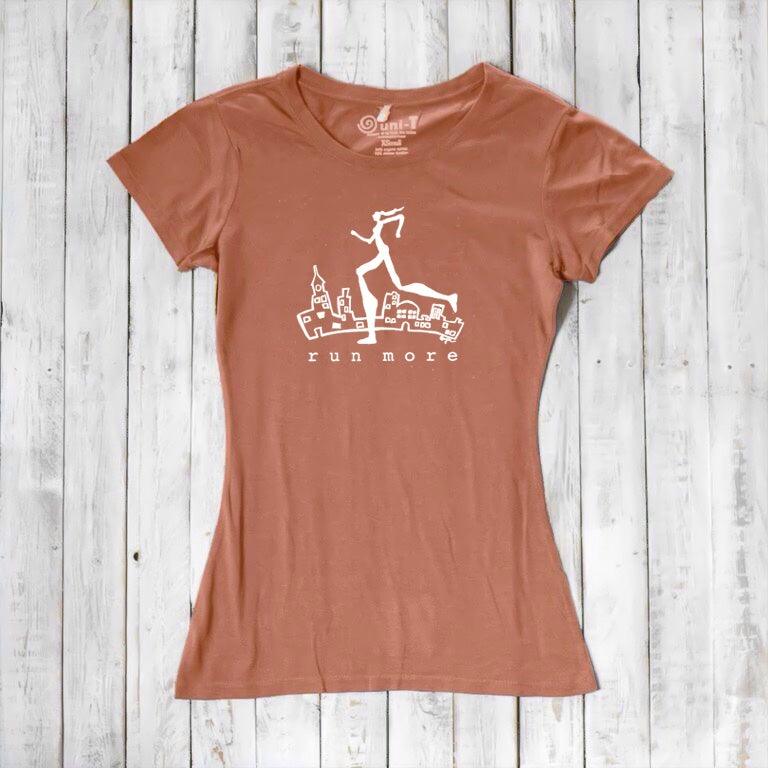 Uni-T Women’s Bamboo Running T-Shirt – Motivational Runner Tee "Run More"