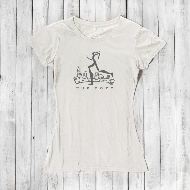 Uni-T Women’s Bamboo Running T-Shirt – Motivational Runner Tee "Run More"