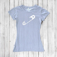 Uni-T Women’s Bamboo Peace & Love T-Shirt – Solidarity Graphic Tee “Safety Pin”