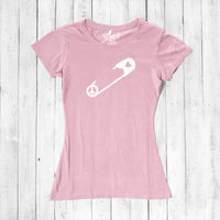 "Safety Pin" Peace & Love T-Shirt for Women