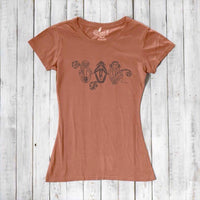 Uni-T Women's Bamboo Three Wise Monkeys Graphic Tee – Artistic Eco-Friendly Shirt "See No Evil Hear No Evil Speak No Evil"