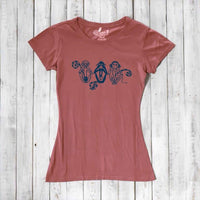 Uni-T Women's Bamboo Three Wise Monkeys Graphic Tee – Artistic Eco-Friendly Shirt "See No Evil Hear No Evil Speak No Evil"