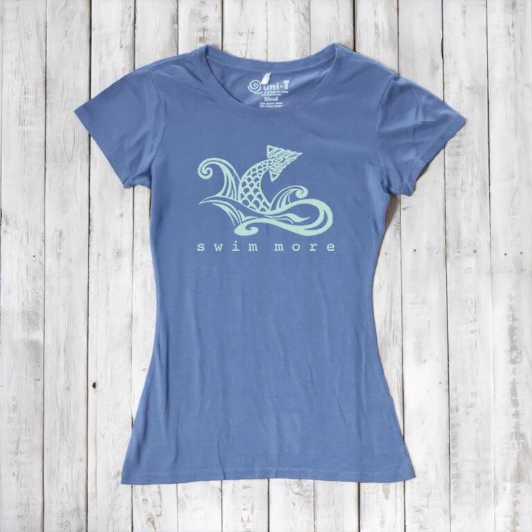 Women's Swim T-shirt - Swim More Athletic Beachwear