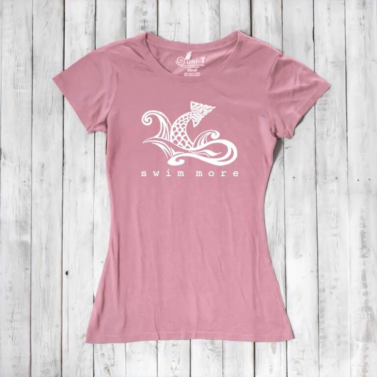Women's Swim T-shirt - Swim More Athletic Beachwear