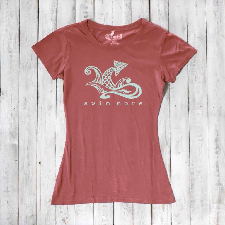 Women's Swim T-shirt - Swim More Athletic Beachwear