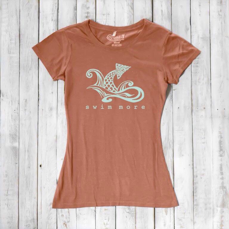 Women's Swim T-shirt - Swim More Athletic Beachwear