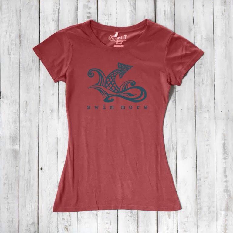 Women's Swim T-shirt - Swim More Athletic Beachwear