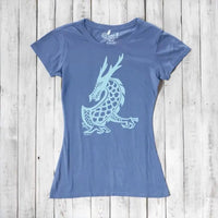 Uni-T Women's Bamboo Organic Cotton Dragon T-Shirt – Mythical Creature Graphic Tee "Majestic Dragon"