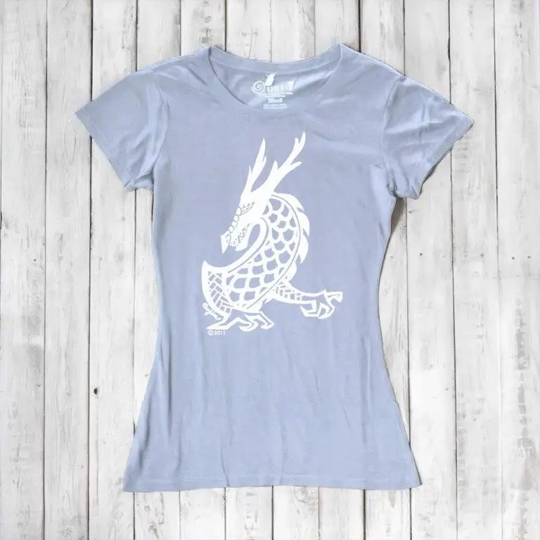 Uni-T Women's Bamboo Organic Cotton Dragon T-Shirt – Mythical Creature Graphic Tee "Majestic Dragon"