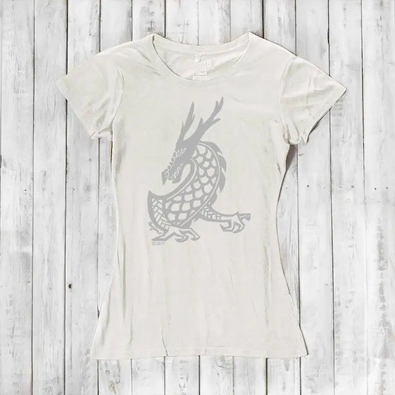 Uni-T Women's Bamboo Organic Cotton Dragon T-Shirt – Mythical Creature Graphic Tee "Majestic Dragon"