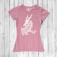 Uni-T Women's Bamboo Organic Cotton Dragon T-Shirt – Mythical Creature Graphic Tee "Majestic Dragon"