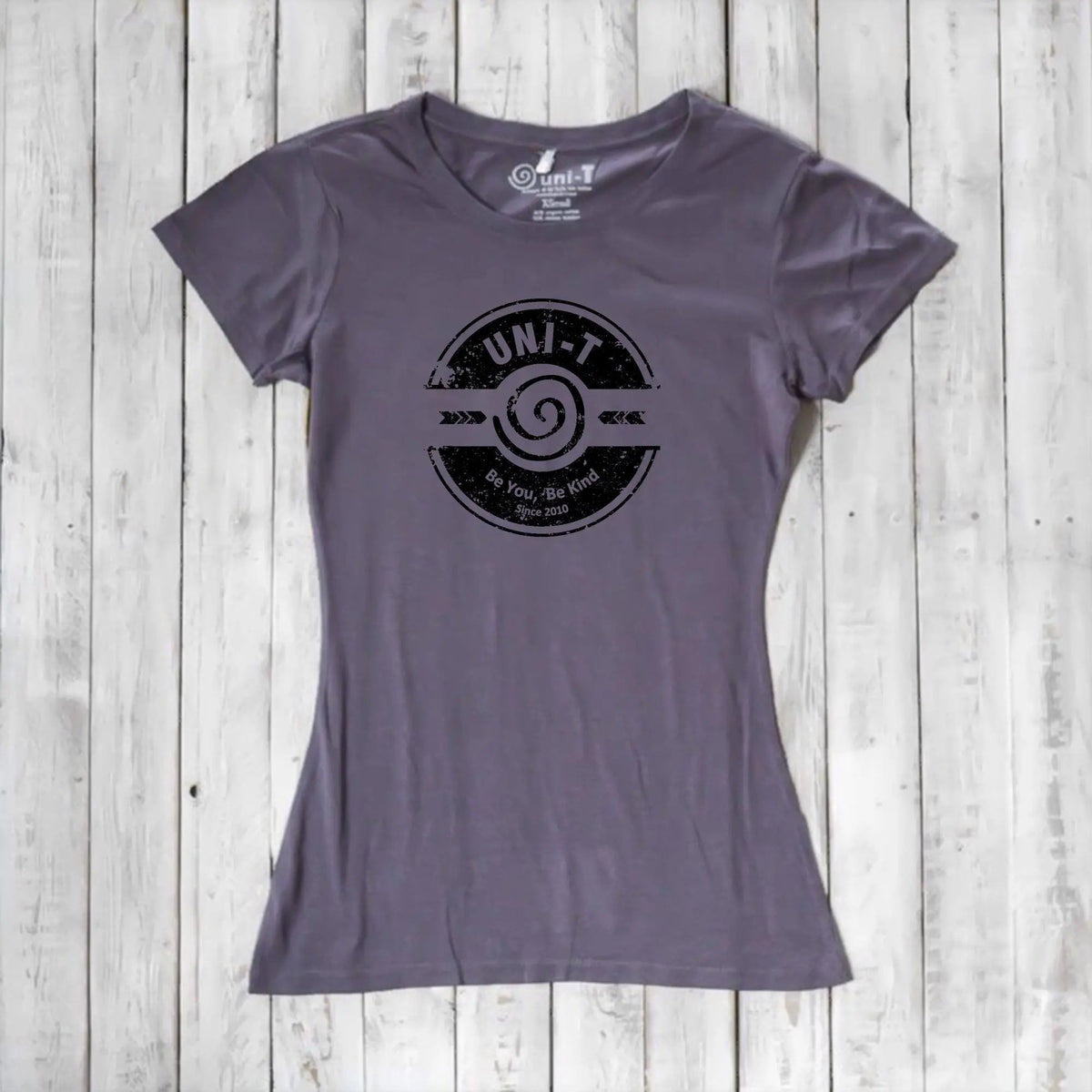 Uni-T Women's Bamboo Kindness Graphic Tee – Inspirational Eco-Friendly Shirt "Be You Be Kind"