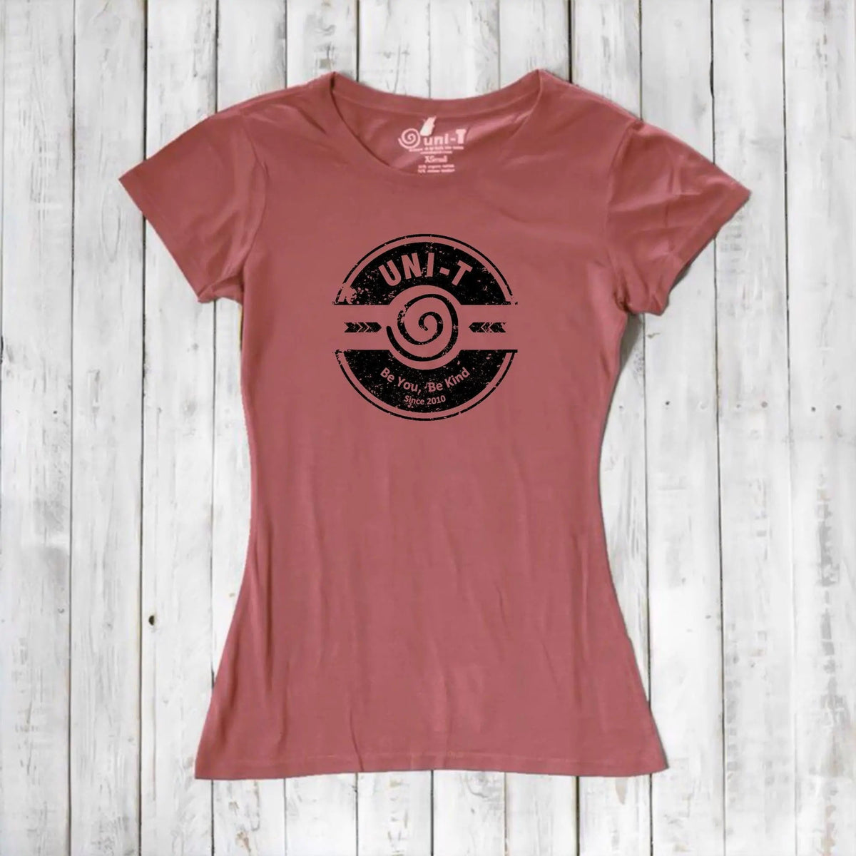 Uni-T Women's Bamboo Kindness Graphic Tee – Inspirational Eco-Friendly Shirt "Be You Be Kind"