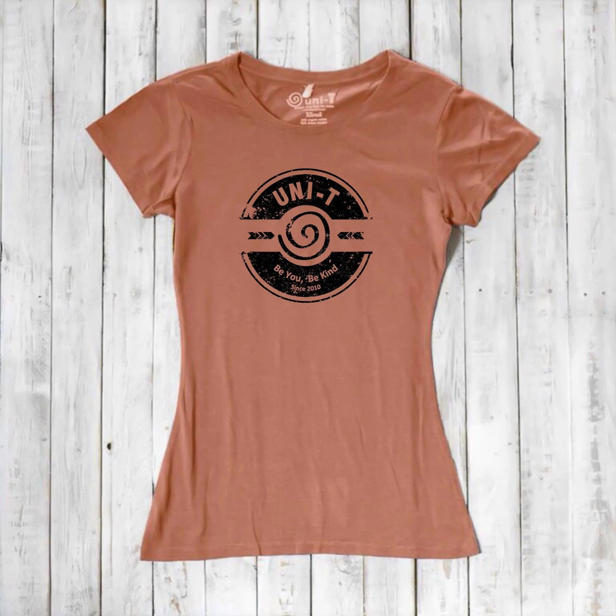 Uni-T Women's Bamboo Kindness Graphic Tee – Inspirational Eco-Friendly Shirt "Be You Be Kind"