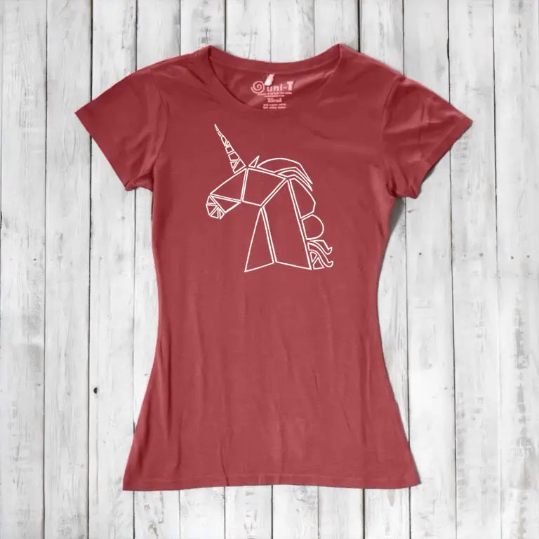 Uni-T Women's Bamboo Organic Cotton Unicorn Graphic Tee – Magical Creature T-Shirt