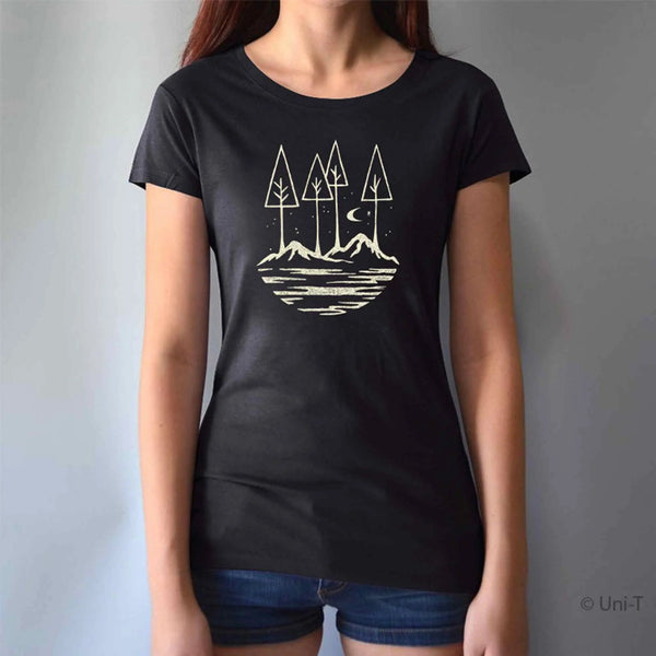 Uni-T Women's Bamboo Nature T-Shirt - Positive Vibes Graphic Tee "All the Good Things in Life"