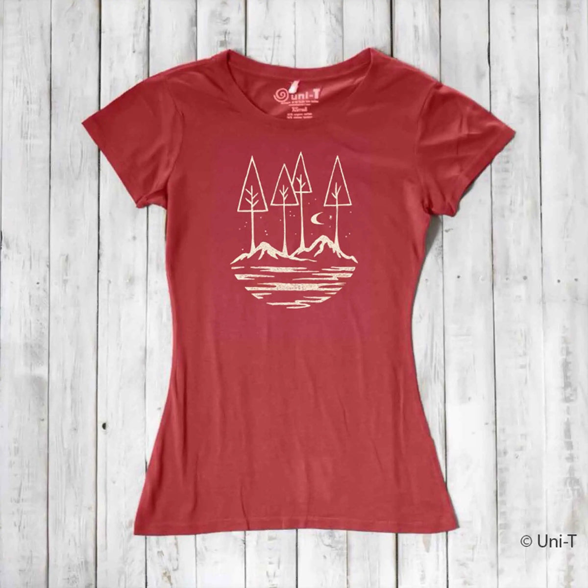 Uni-T Women's Bamboo Nature T-Shirt - Positive Vibes Graphic Tee "All the Good Things in Life"