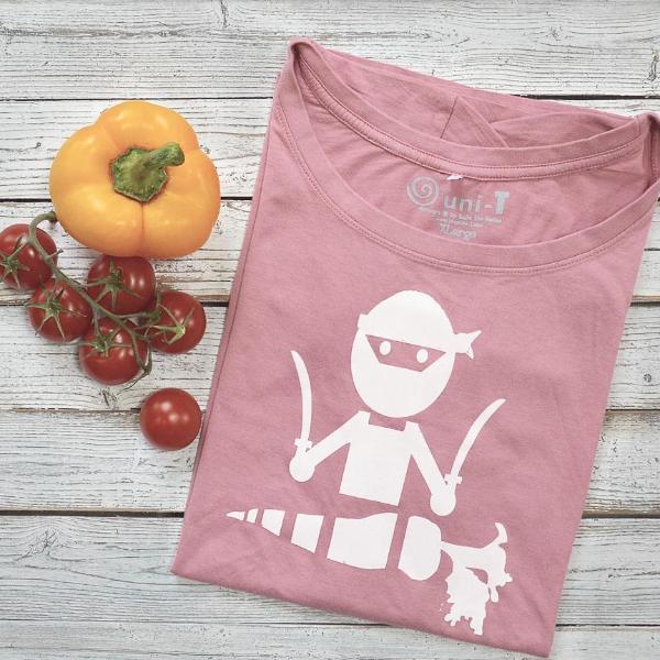 Uni-T Women’s Bamboo Vegan T-Shirt – Funny Plant-Based Graphic Tee "Veggie Ninja"