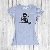 Uni-T Women’s Bamboo Vegan T-Shirt – Funny Plant-Based Graphic Tee "Veggie Ninja"