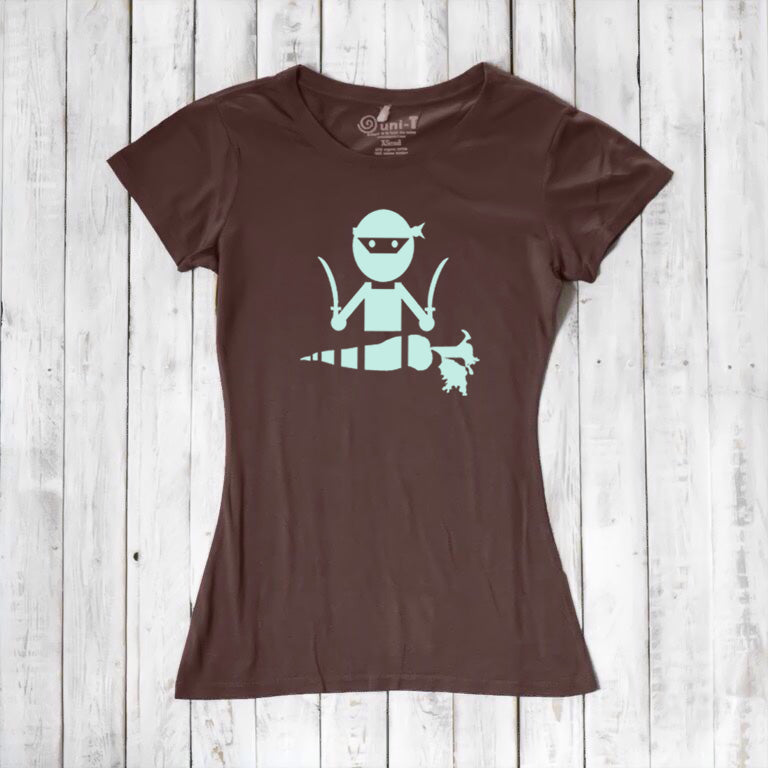 Uni-T Women’s Bamboo Vegan T-Shirt – Funny Plant-Based Graphic Tee "Veggie Ninja"
