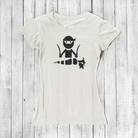 Uni-T Women’s Bamboo Vegan T-Shirt – Funny Plant-Based Graphic Tee "Veggie Ninja"