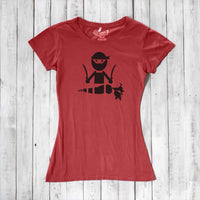 Uni-T Women’s Bamboo Vegan T-Shirt – Funny Plant-Based Graphic Tee "Veggie Ninja"