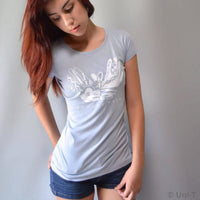 Uni-T Women's Bamboo Creative Art Graphic Tee – Urban Artist T-Shirt "Create More"